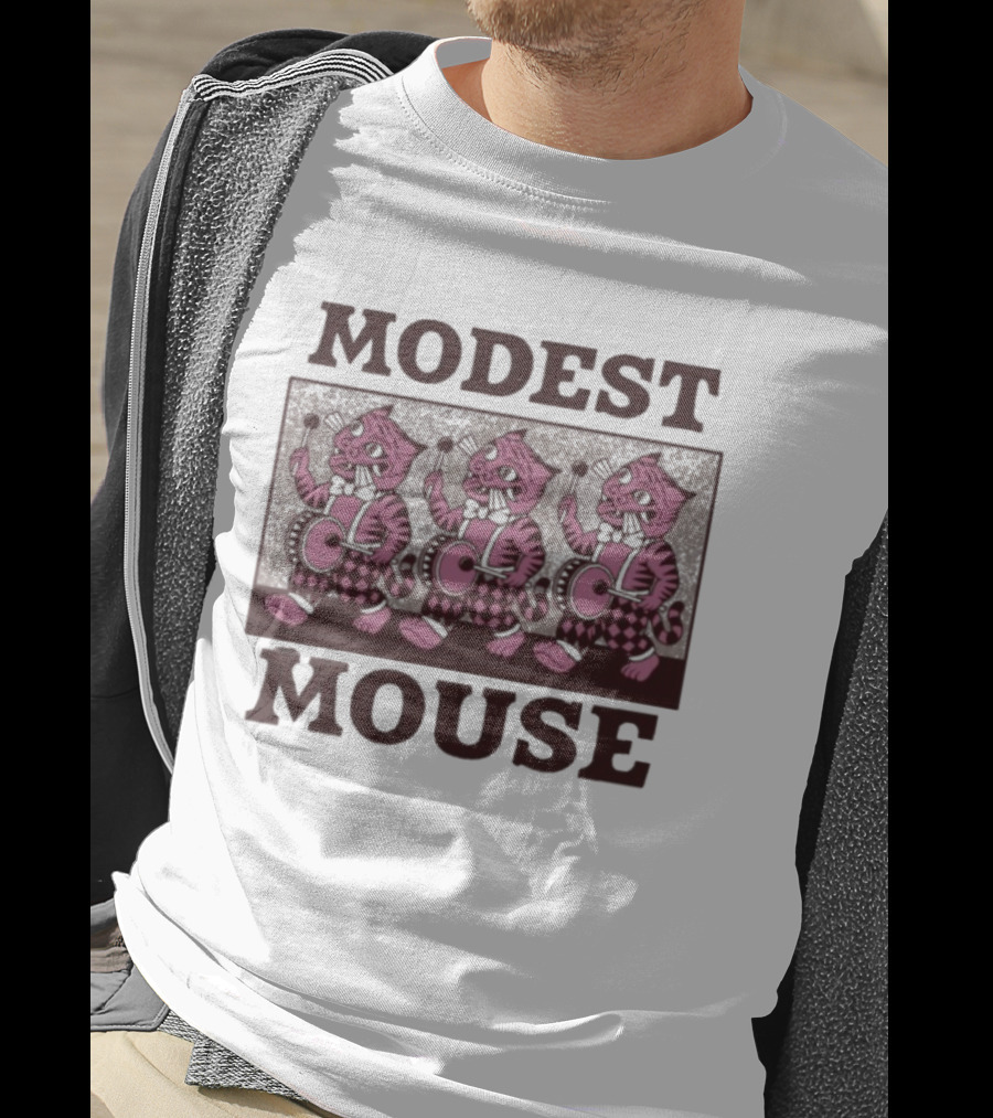 Modest Mouse Marching Pink Tigers T-Shirt