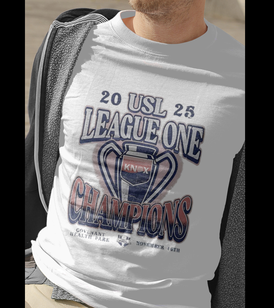 One Knoxville SC 2025 USL League One Champions Trophy Covenant Health Park November 16th T-Shirt