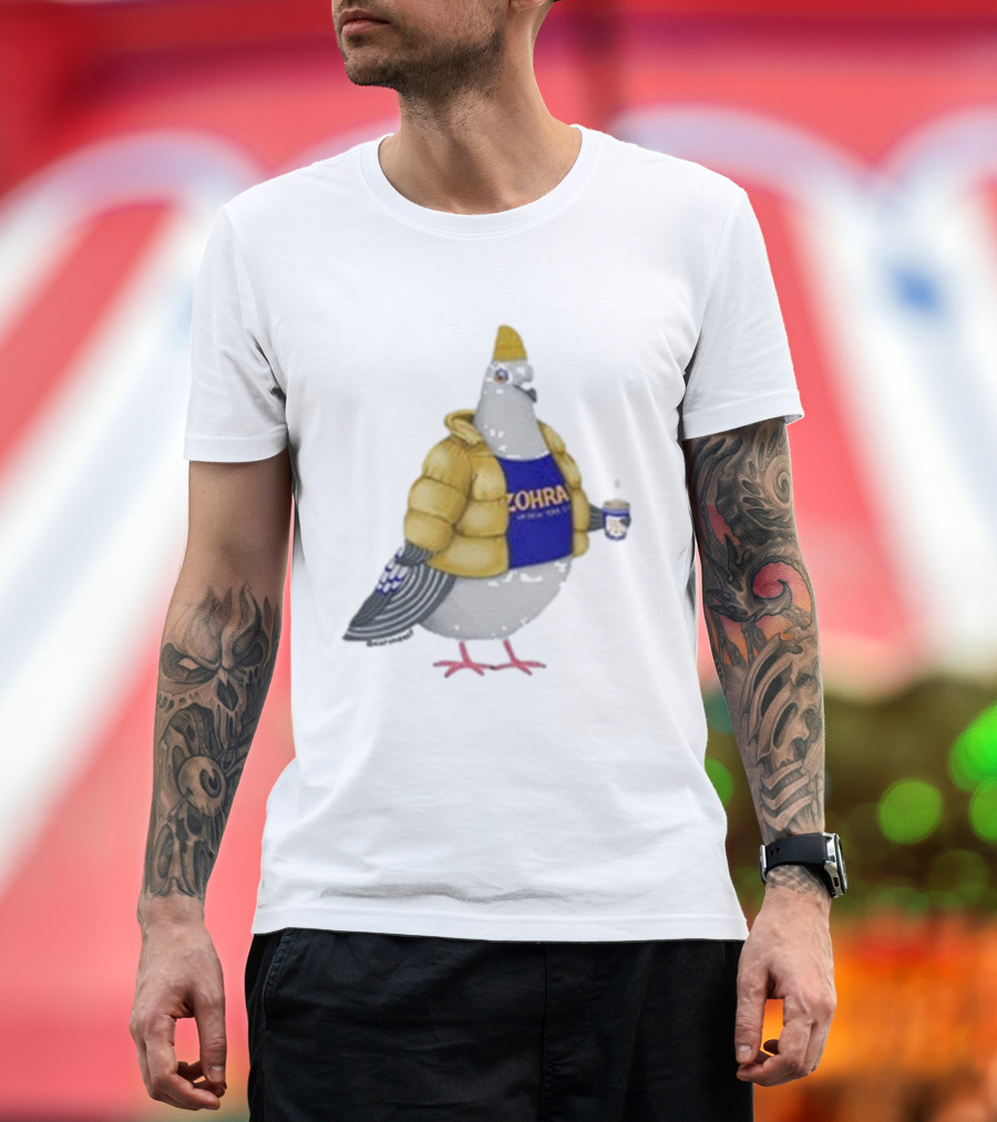 Preorder Winter Jersey Pigeon Zohran Mamdani Yellow Jacket Beanie Coffee Cup T-Shirt