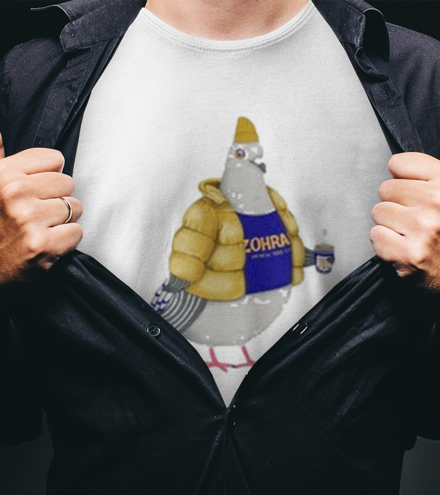 Preorder Winter Jersey Pigeon Zohran Mamdani Yellow Jacket Beanie Coffee Cup T-Shirt