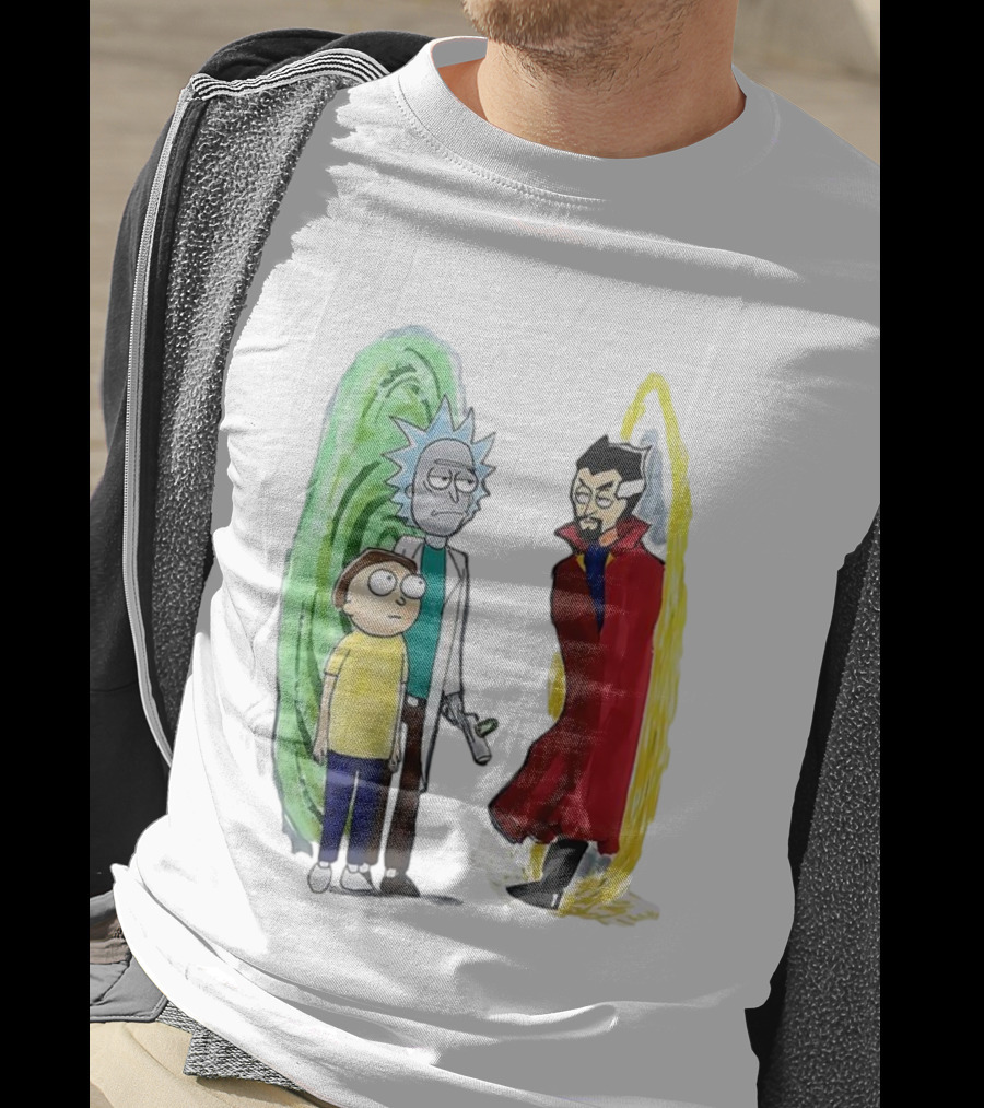 Rick And Morty Doctor Strange Portal Crossover T-Shirt