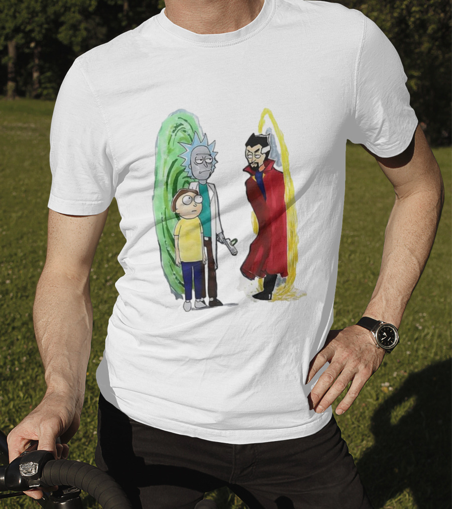Rick And Morty Doctor Strange Portal Crossover T-Shirt