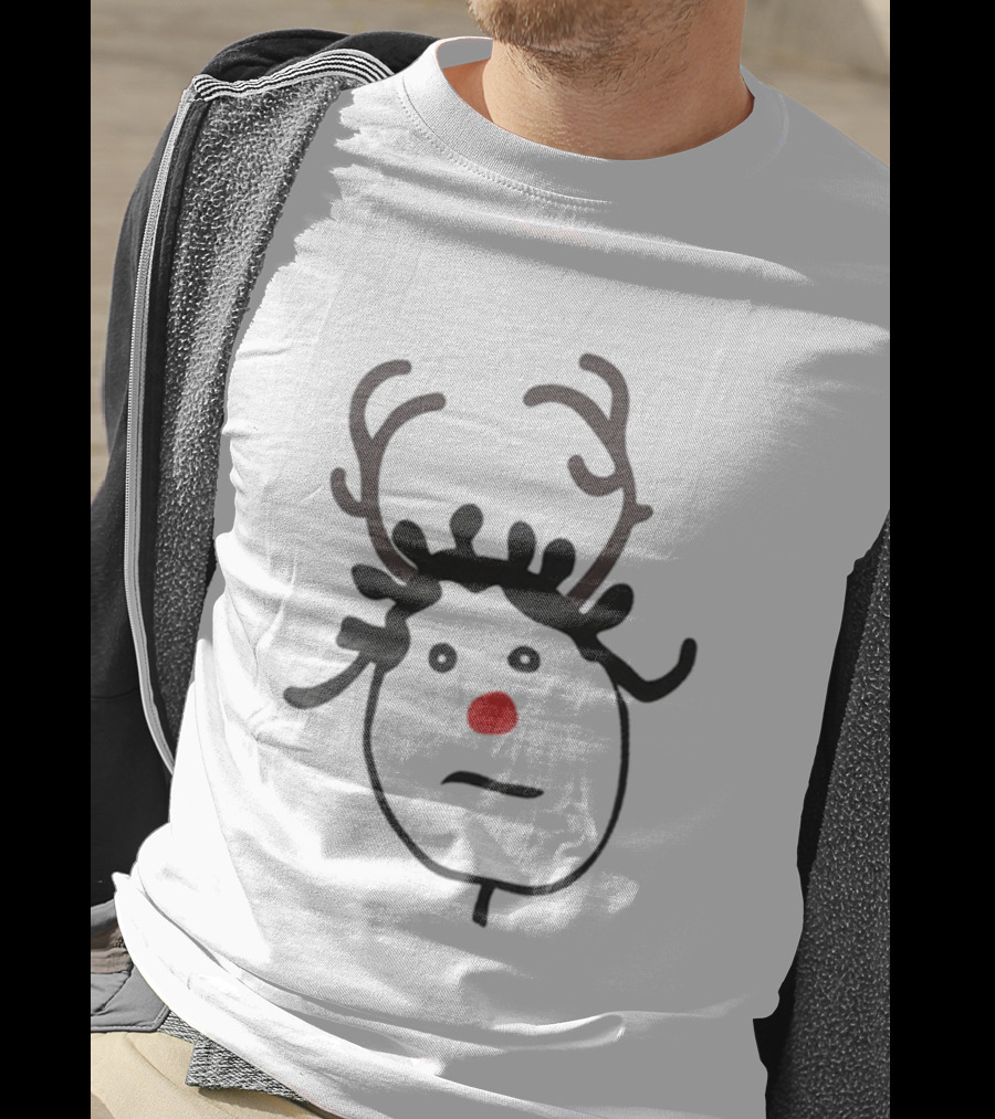 Rihanna Rhenna R20 Merry Christmas Reindeer Antlers Red Nose T-Shirt