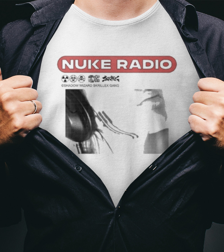 Nuke Radio Shadow Wizard Skrillex Gang Eardrum T-Shirt