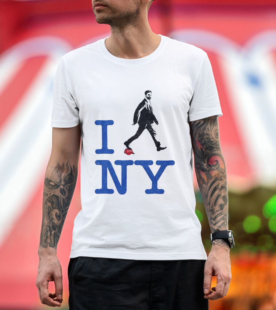 I Love NY Zohran Mamdani Walking Silhouette T-Shirt