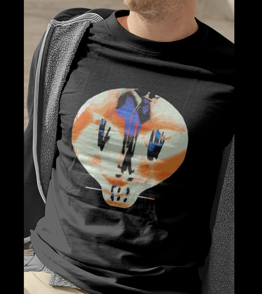 Bullet For My Valentine Skull Infill Abstract Vibrant Style T-Shirt