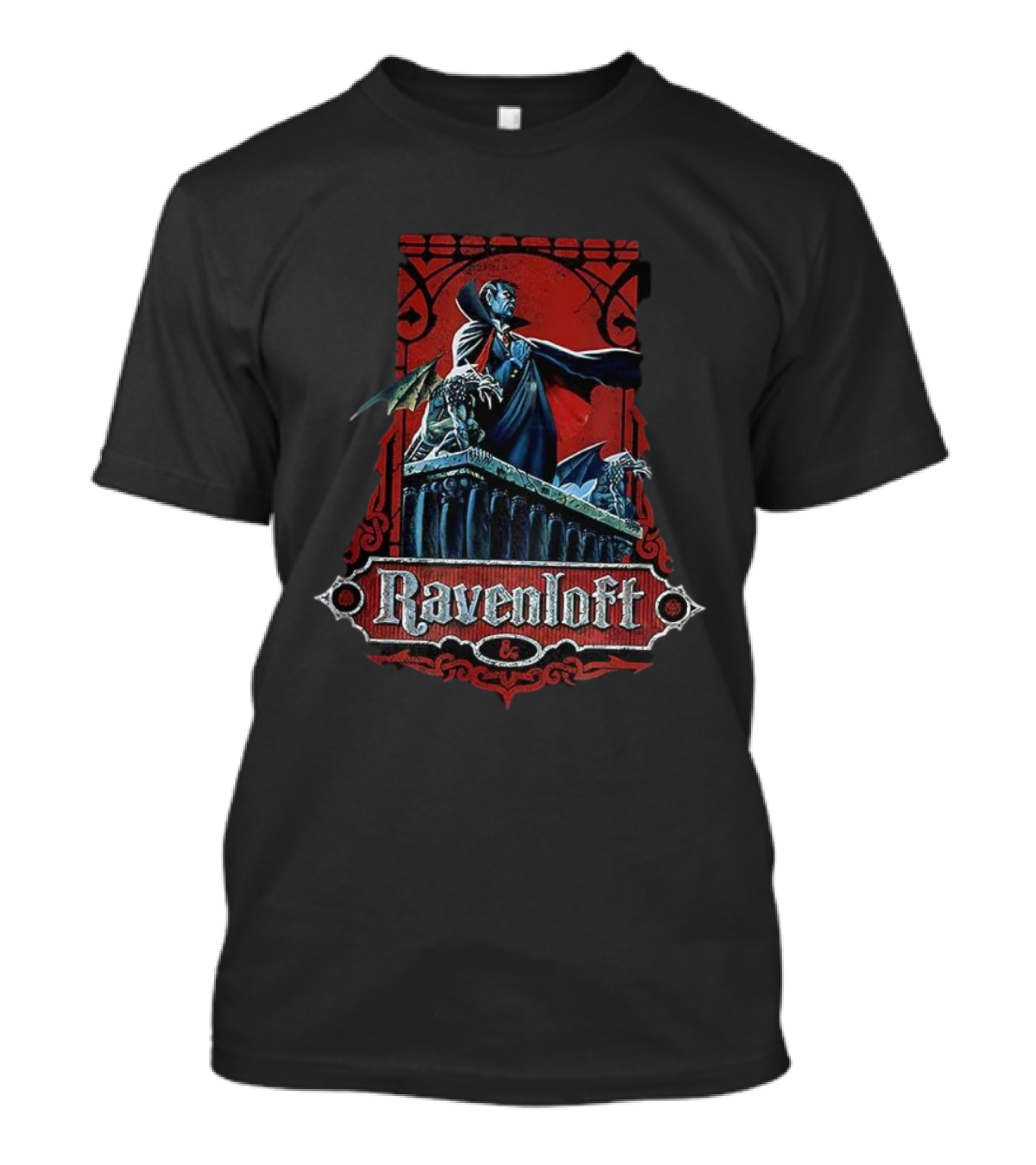 Ravenloft Dungeons And Dragons 50th Anniversary Vampire Imagery T-Shirt