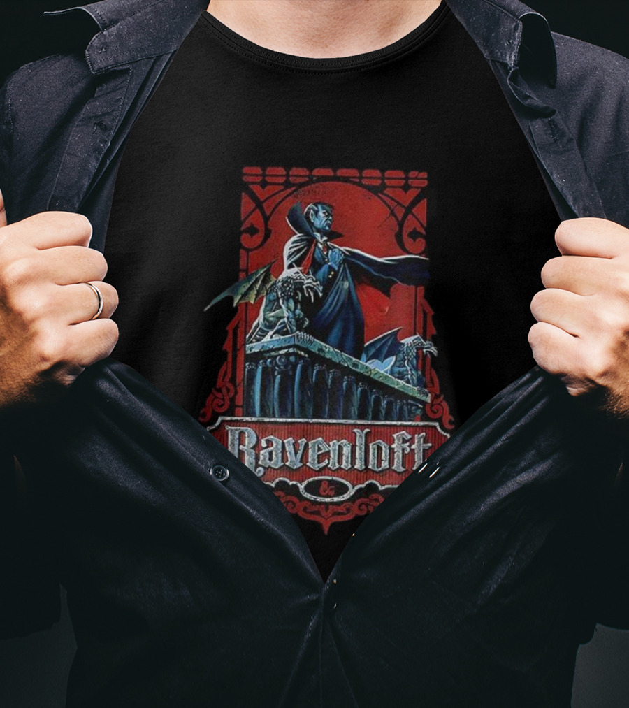 Ravenloft Dungeons And Dragons 50th Anniversary Vampire Imagery T-Shirt