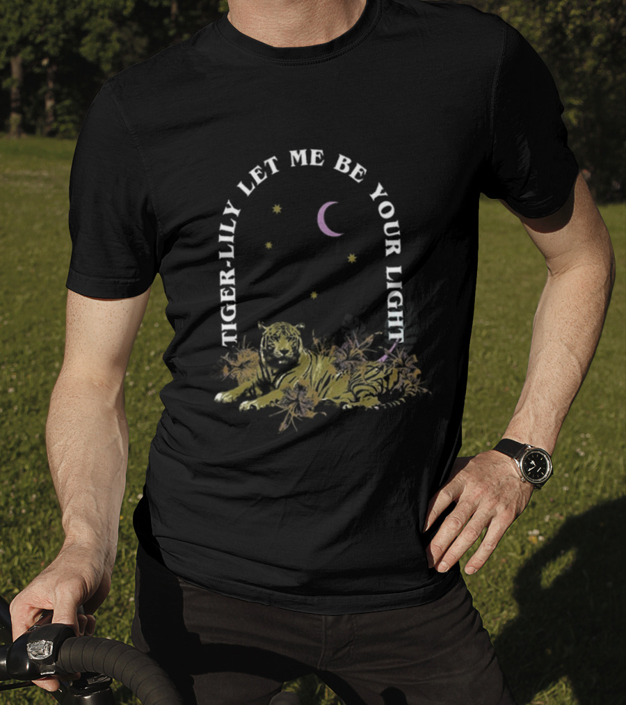 Tiger-Lily Let Me Be Your Light Moon Stars Illustration T-Shirt