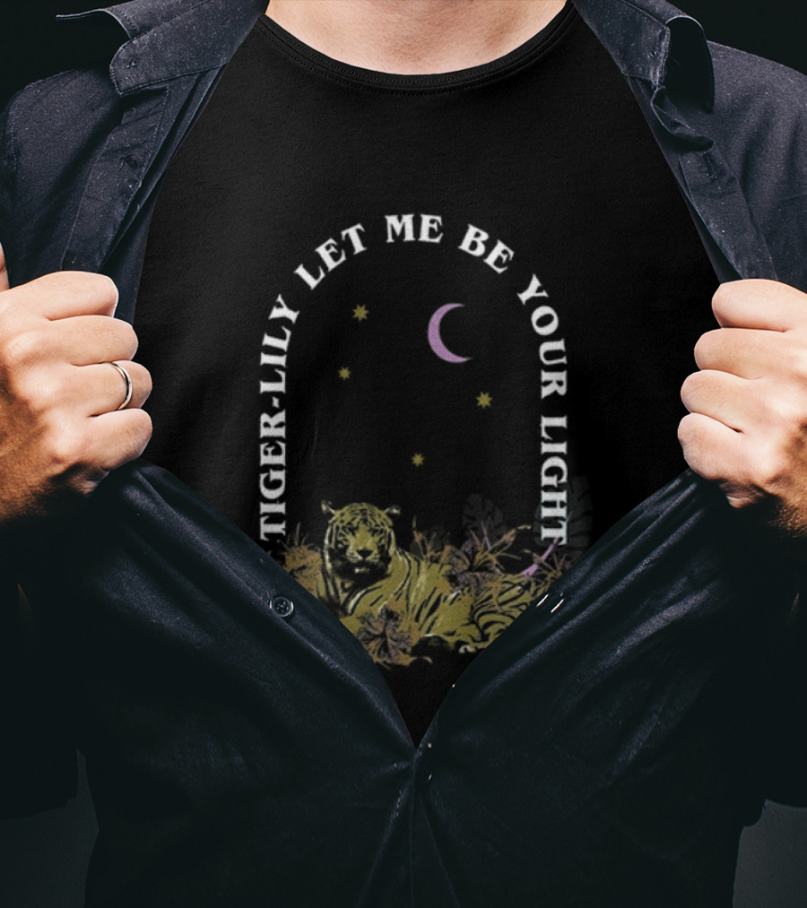 Tiger-Lily Let Me Be Your Light Moon Stars Illustration T-Shirt