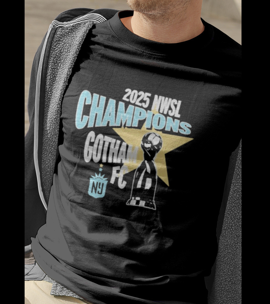 2025 NWSL Champions Gotham FC Trophy Star NY T-Shirt