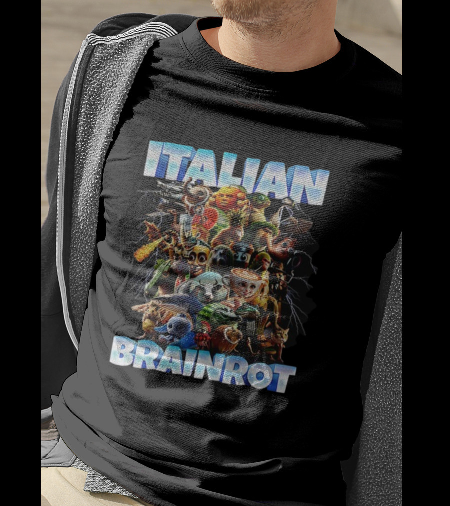 Italian Brainrot Birthday Meme Characters Collage T-Shirt