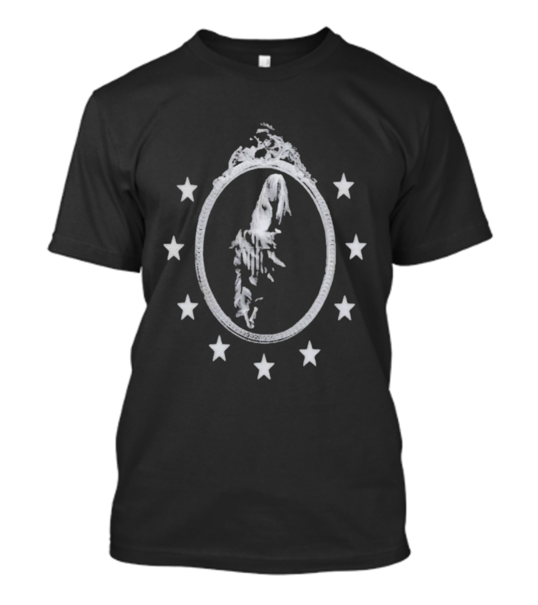 Julie Silver Mirror Starry Oval Vintage T-Shirt