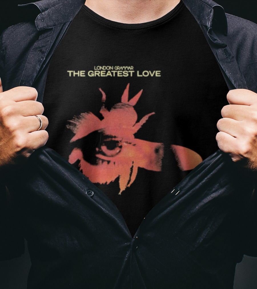 London Grammar The Greatest Love Eye In The Fly Red Collage Illustration T-Shirt