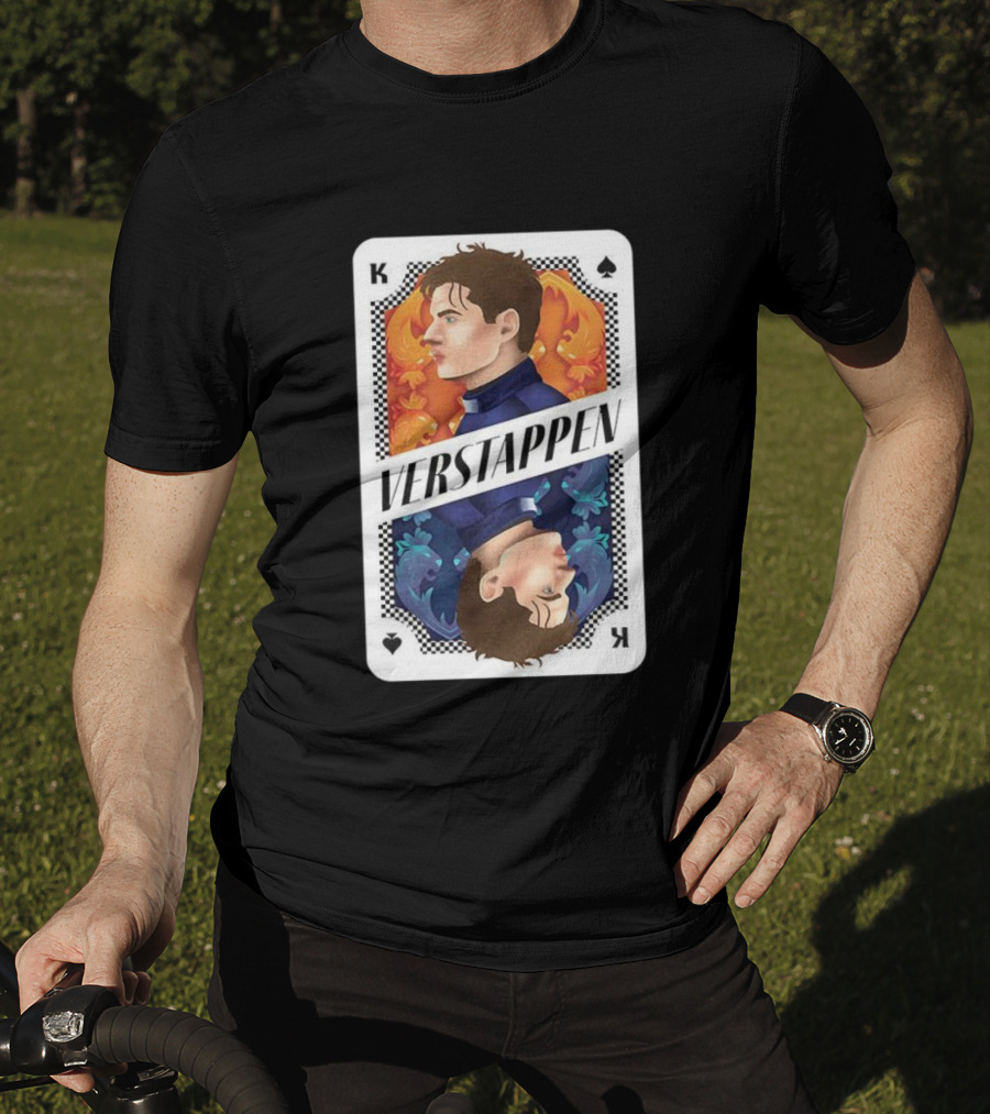 King Of Spades Verstappen Playing Card Illustration T-Shirt