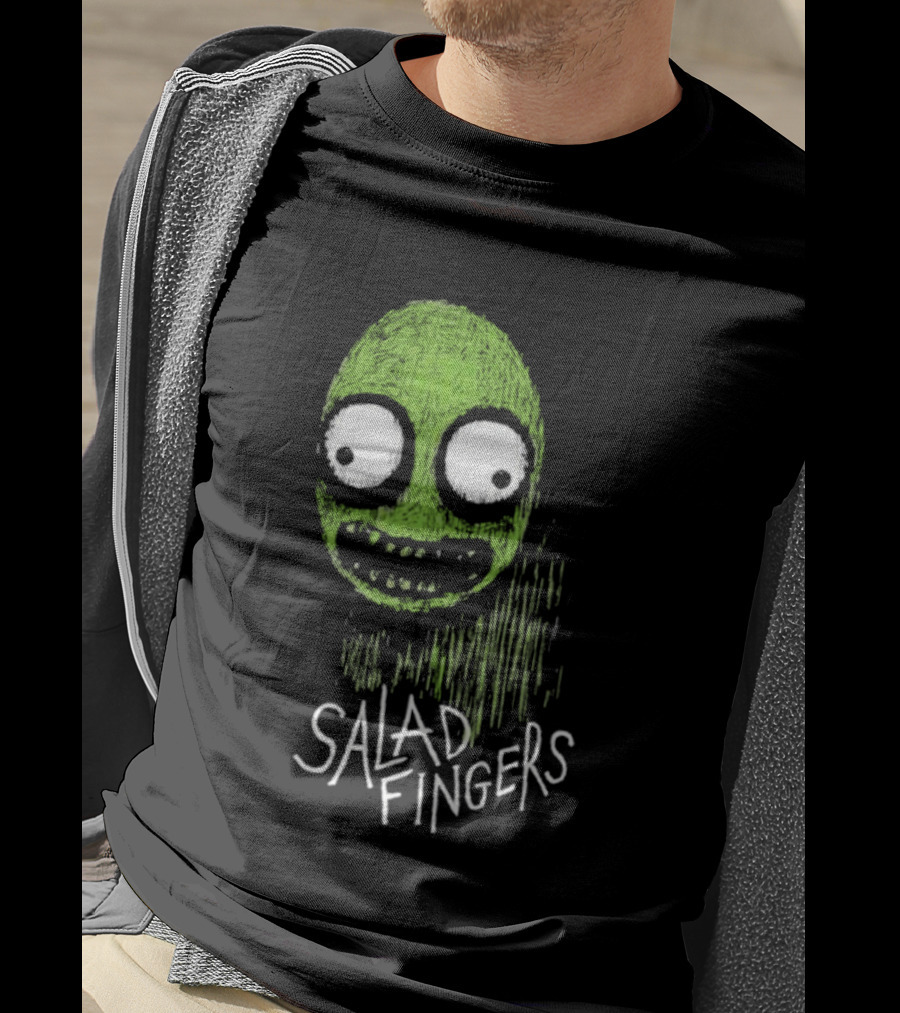 Salad Fingers Green Face Horror Aesthetic T-Shirt