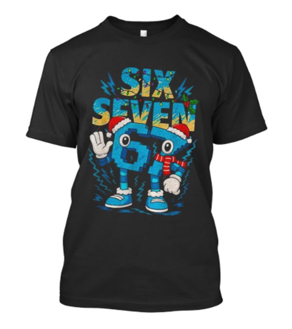 Six Seven 67 Italian Brainrot Meme Gen Alpha Merry Christmas T-Shirt