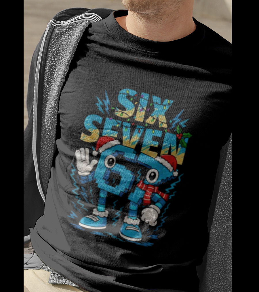 Six Seven 67 Italian Brainrot Meme Gen Alpha Merry Christmas T-Shirt