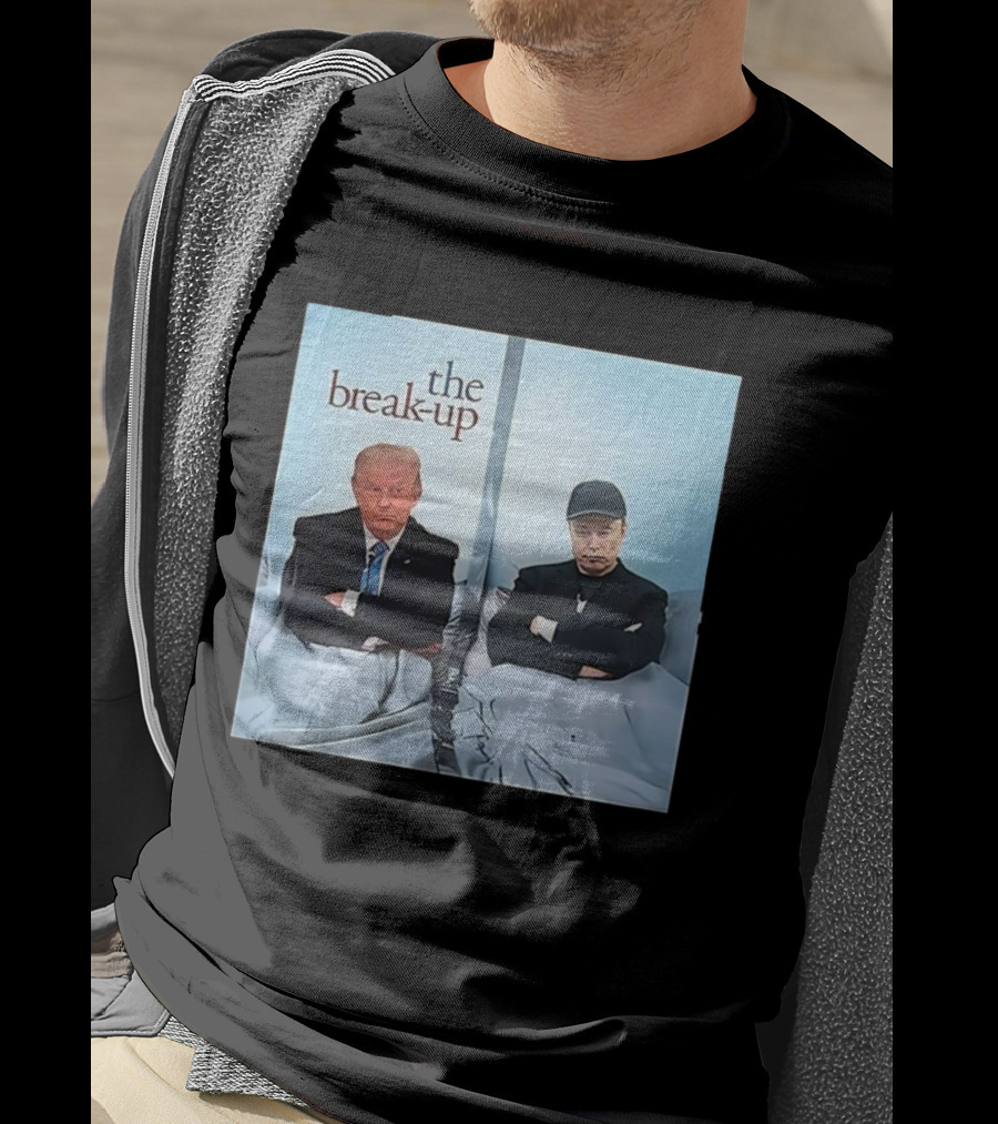 The Break-up Trump And Elon Musk Bed Divider T-Shirt