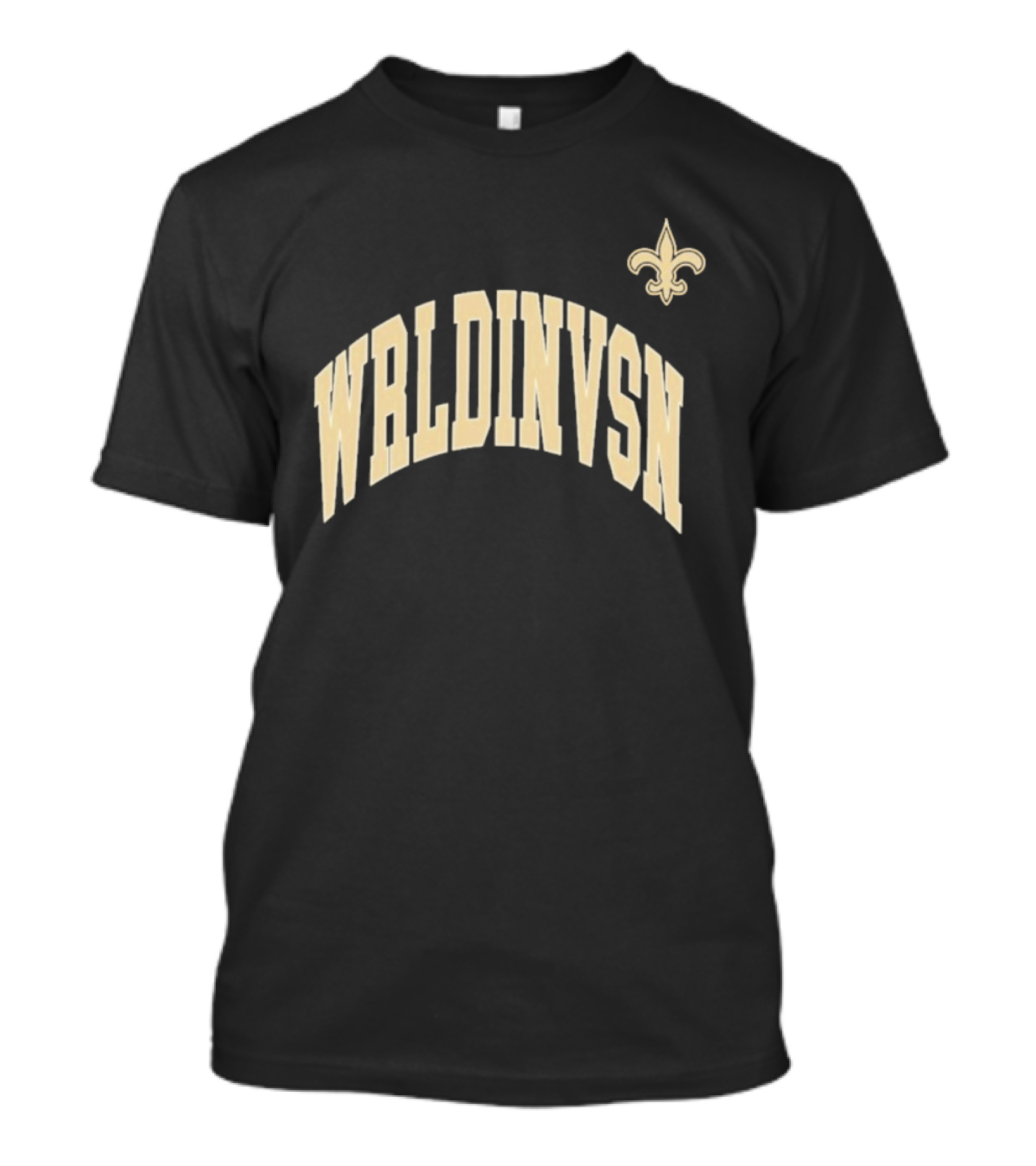 WRLDINVSN New Orleans Saints Fleur-de-Lis Collaboration T-Shirt