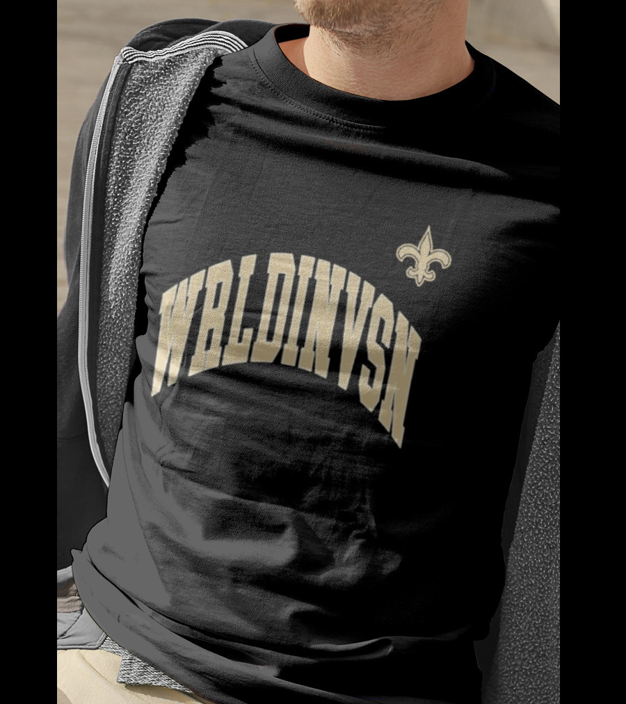 WRLDINVSN New Orleans Saints Fleur-de-Lis Collaboration T-Shirt