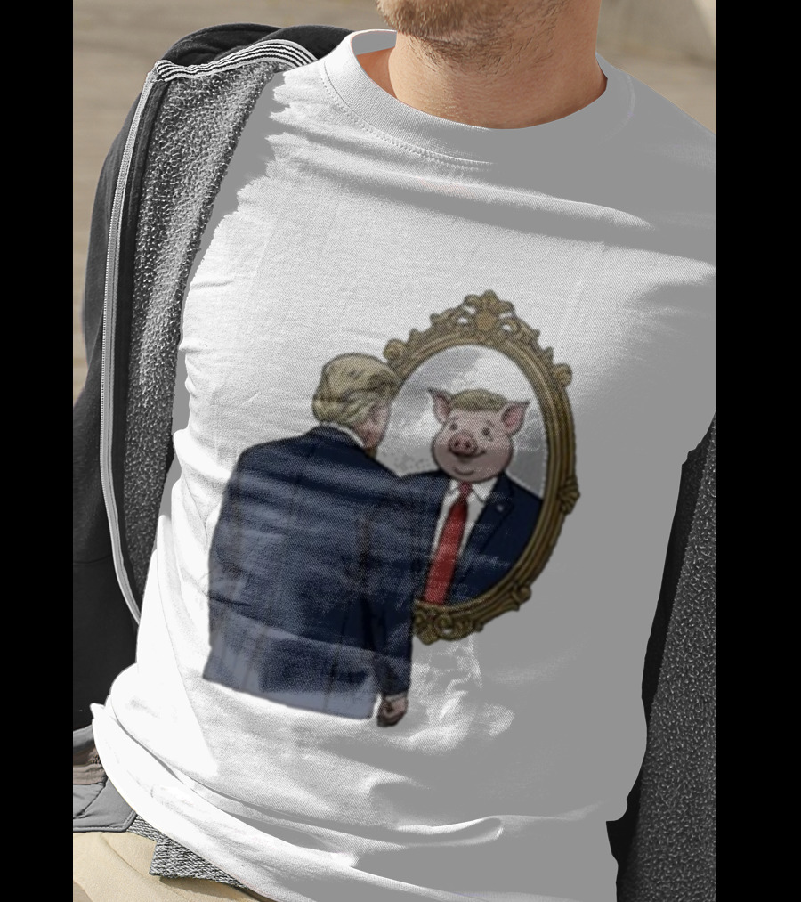 Jb Pritzker Quiet Piggy Trump Mirror Reflection T-Shirt