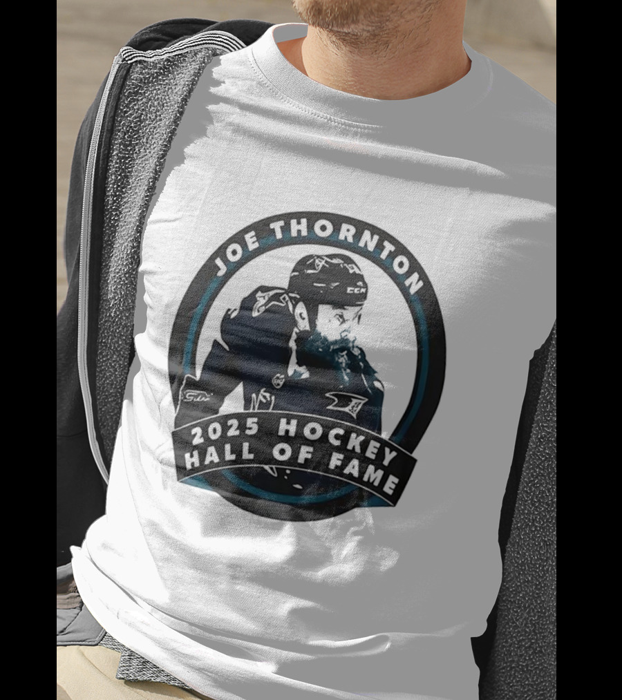Joe Thornton 2025 Hockey Hall Of Fame Induction Tribute T-Shirt