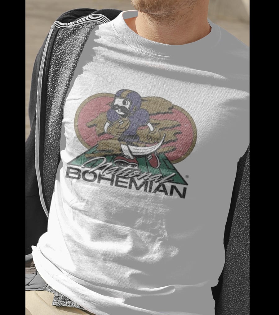 National Bohemian Game Day Boh Football Retro Style T-Shirt