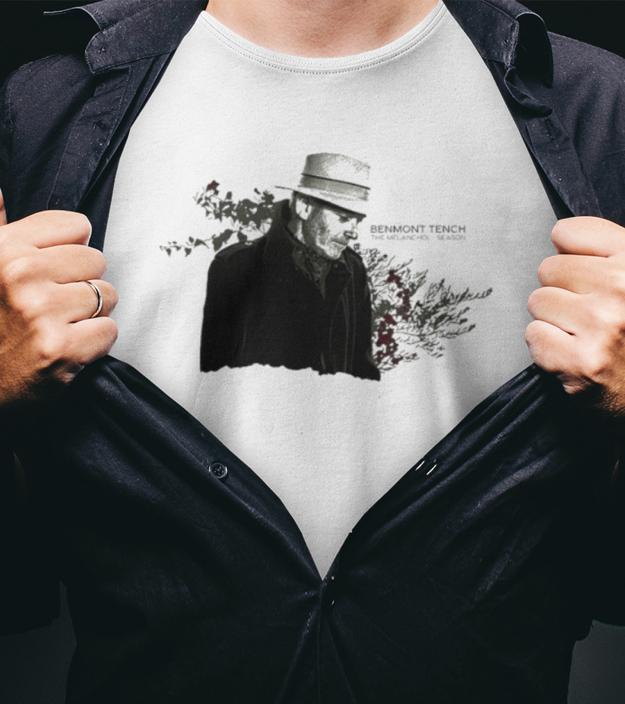 Benmont Tench The Melancholy Season Floral Style Fedora Portrait T-Shirt