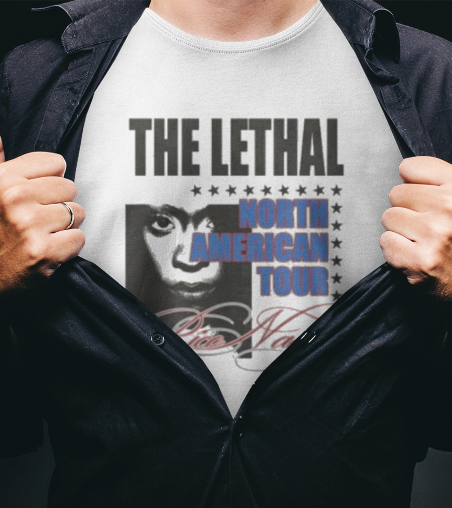 Rico Nasty The Lethal North American Tour 2025 2026 Stars Smiling Face T-Shirt