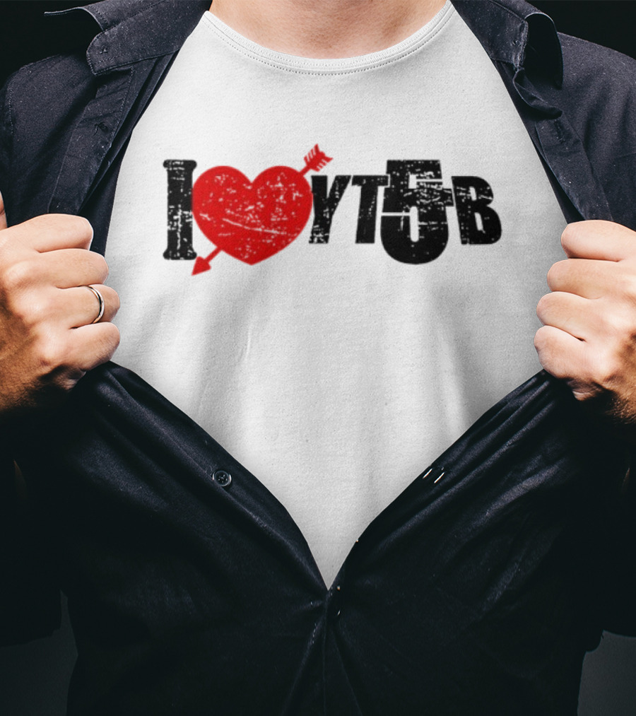 I Heart YTB Young And Bugsey Arrow Through Heart Icon T-Shirt