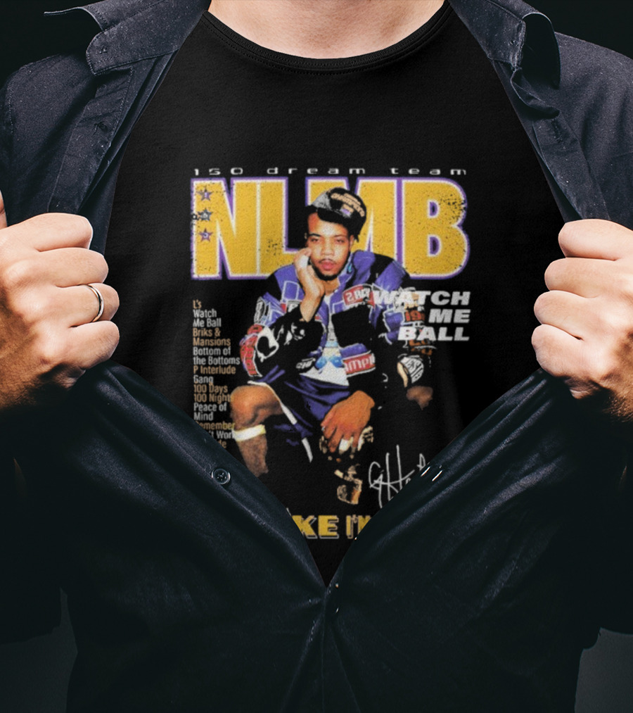 NLMB 150 Dream Team G Herbo Me Ball Kobe Bryant Championship Anniversary T-Shirt