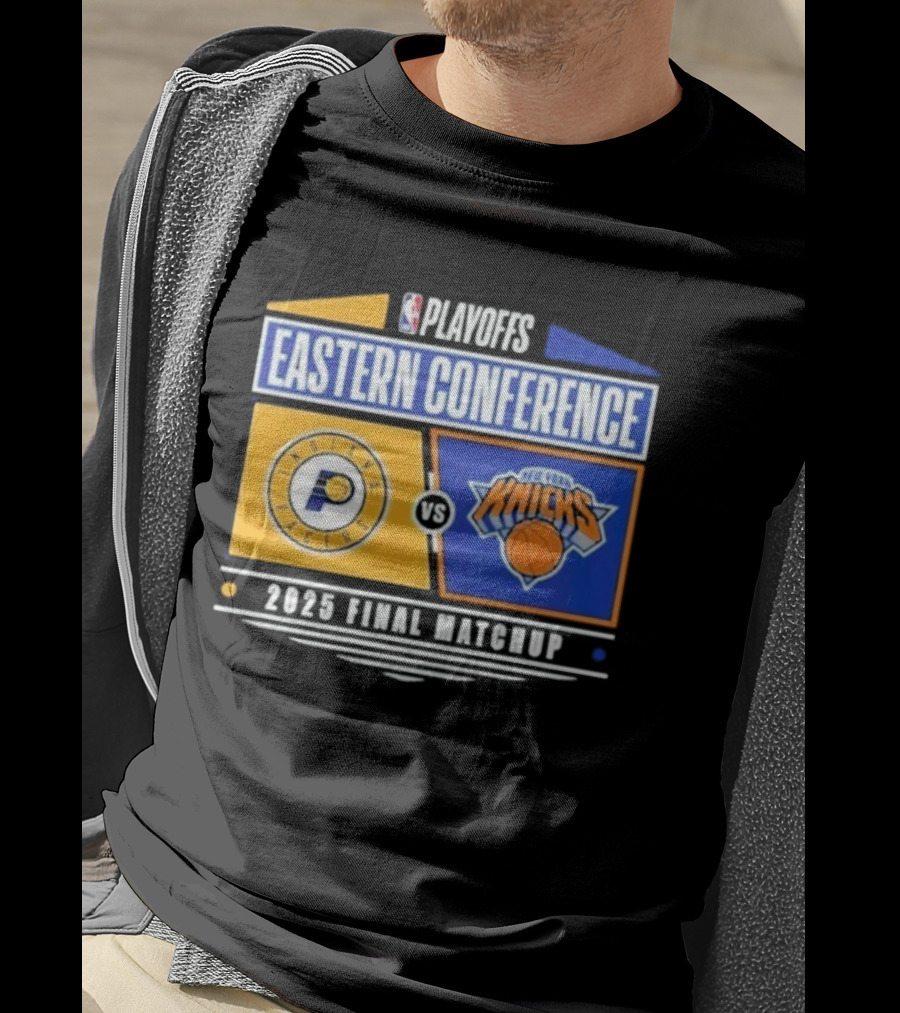 NBA Playoffs 2025 Indiana Pacers Vs New York Knicks Eastern Conference Final Matchup T-Shirt