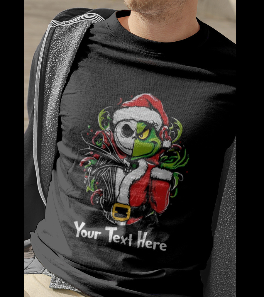 Jack Skellington Grinch Mashup Santa Claus Christmas T-Shirt