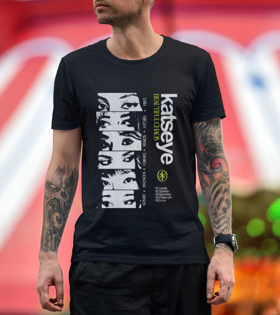 Katseye Beautiful Chaos 90s Kpop Lara Megan Sophia Daniela Yoonhee Jiwon Vintage T-Shirt