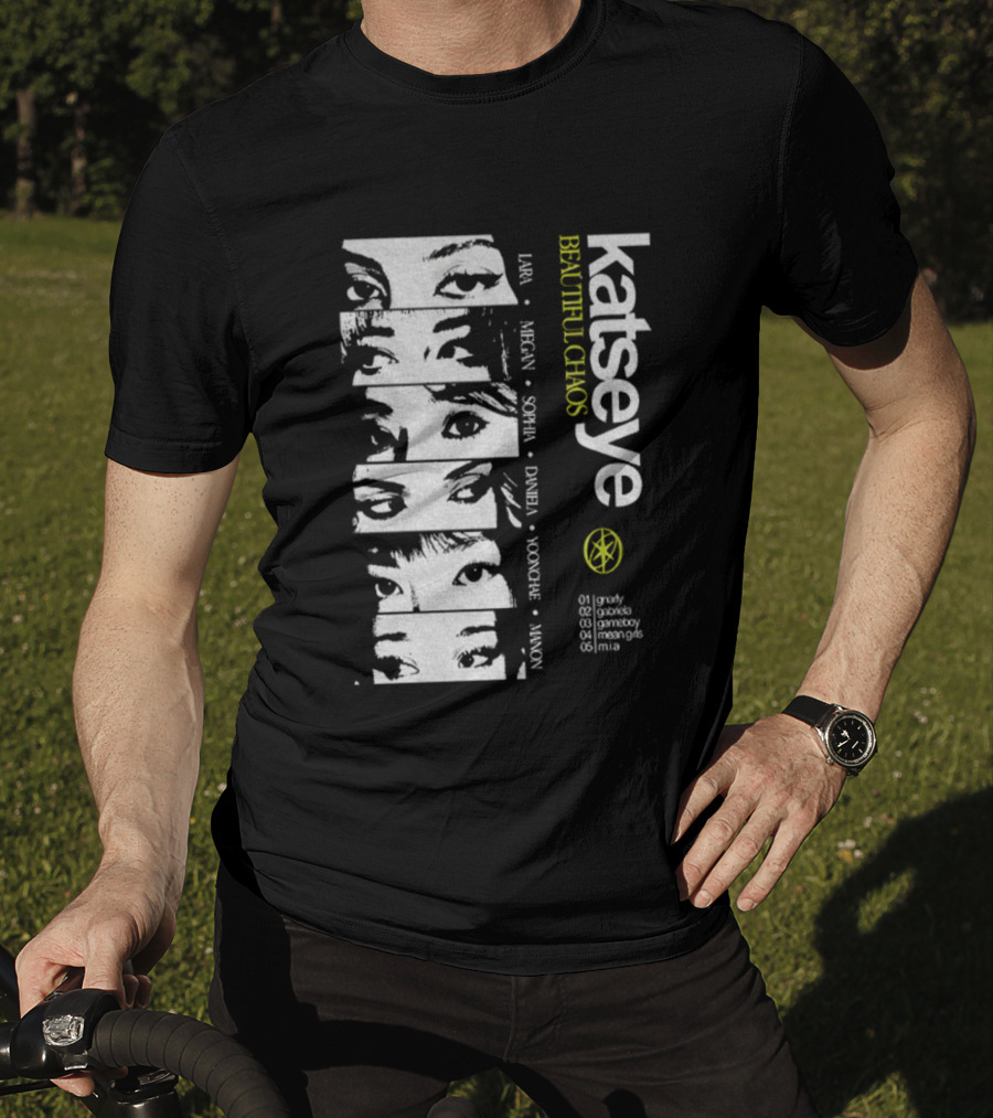 Katseye Beautiful Chaos 90s Kpop Lara Megan Sophia Daniela Yoonhee Jiwon Vintage T-Shirt