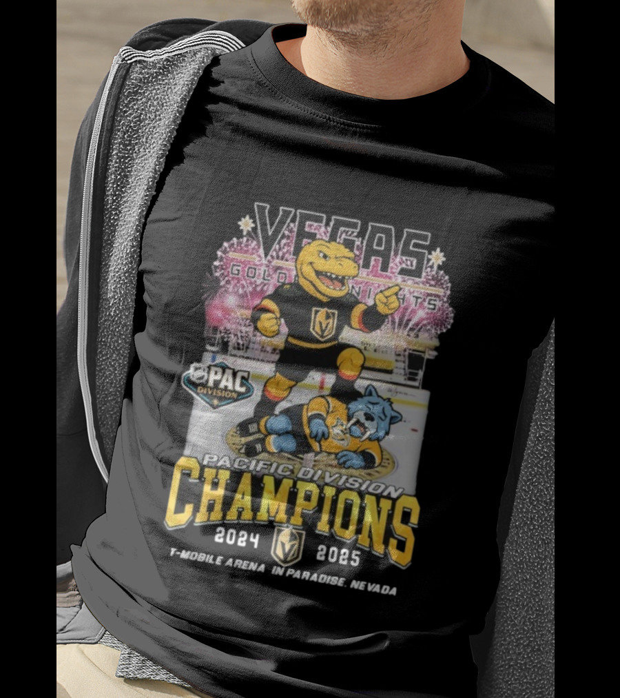 Vegas Golden Knights Stomp Nashville Predators PAC Division Champions 2024 2025 T-Mobile Arena Paradise Nevada T-Shirt