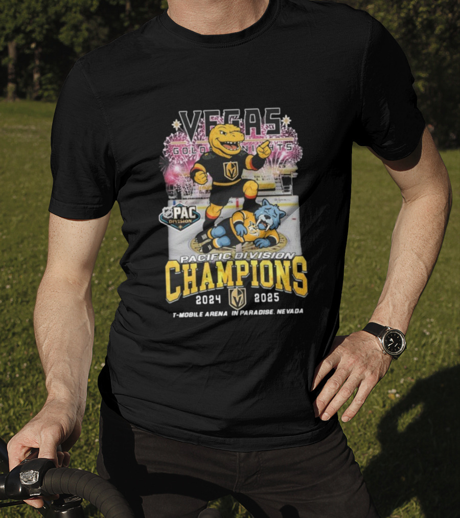 Vegas Golden Knights Stomp Nashville Predators PAC Division Champions 2024 2025 T-Mobile Arena Paradise Nevada T-Shirt
