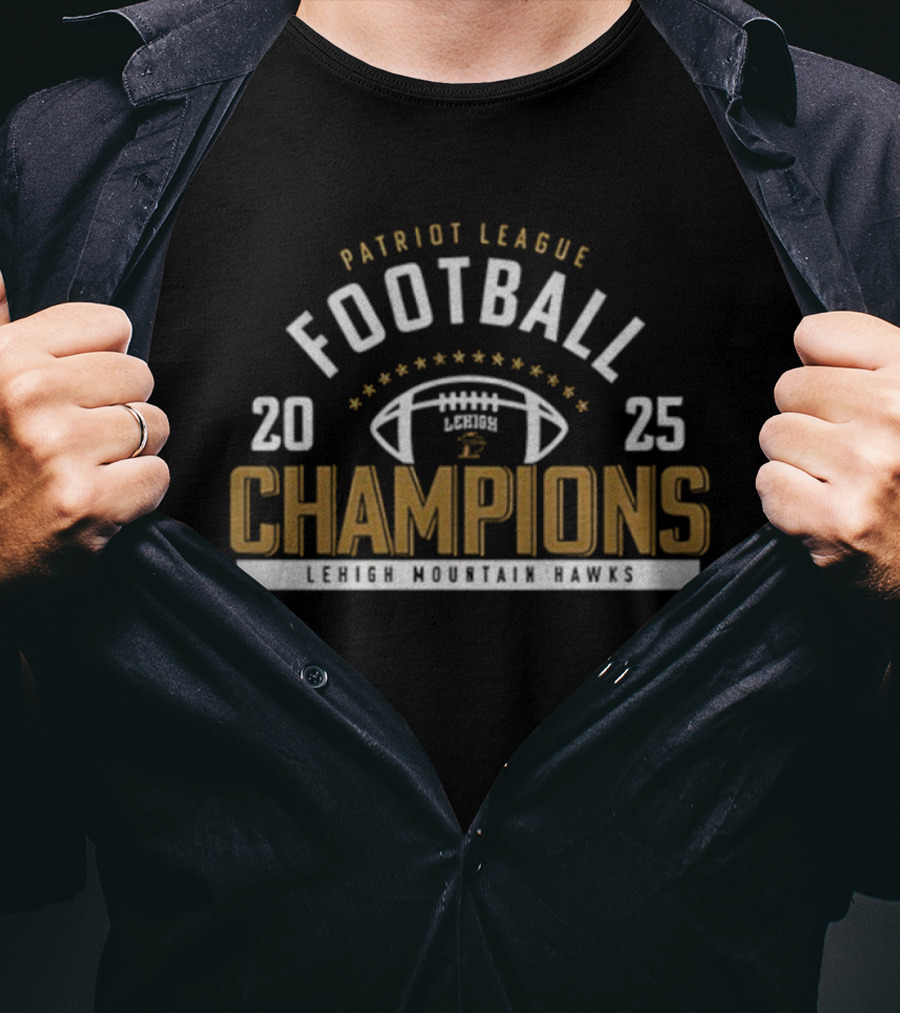 Lehigh Mountain Hawks 2025 Patriot League Football Champions T-Shirt