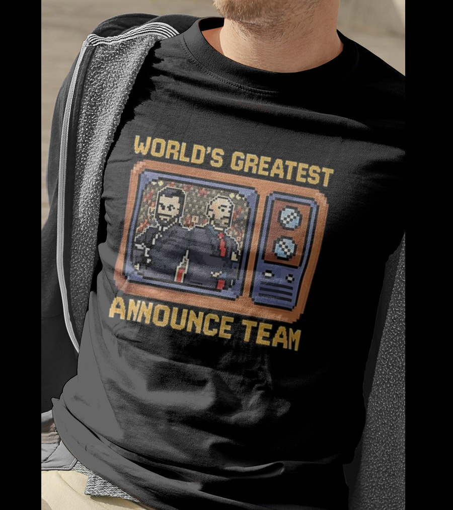 World’s Greatest Announce Team Retro TV Style T-Shirt
