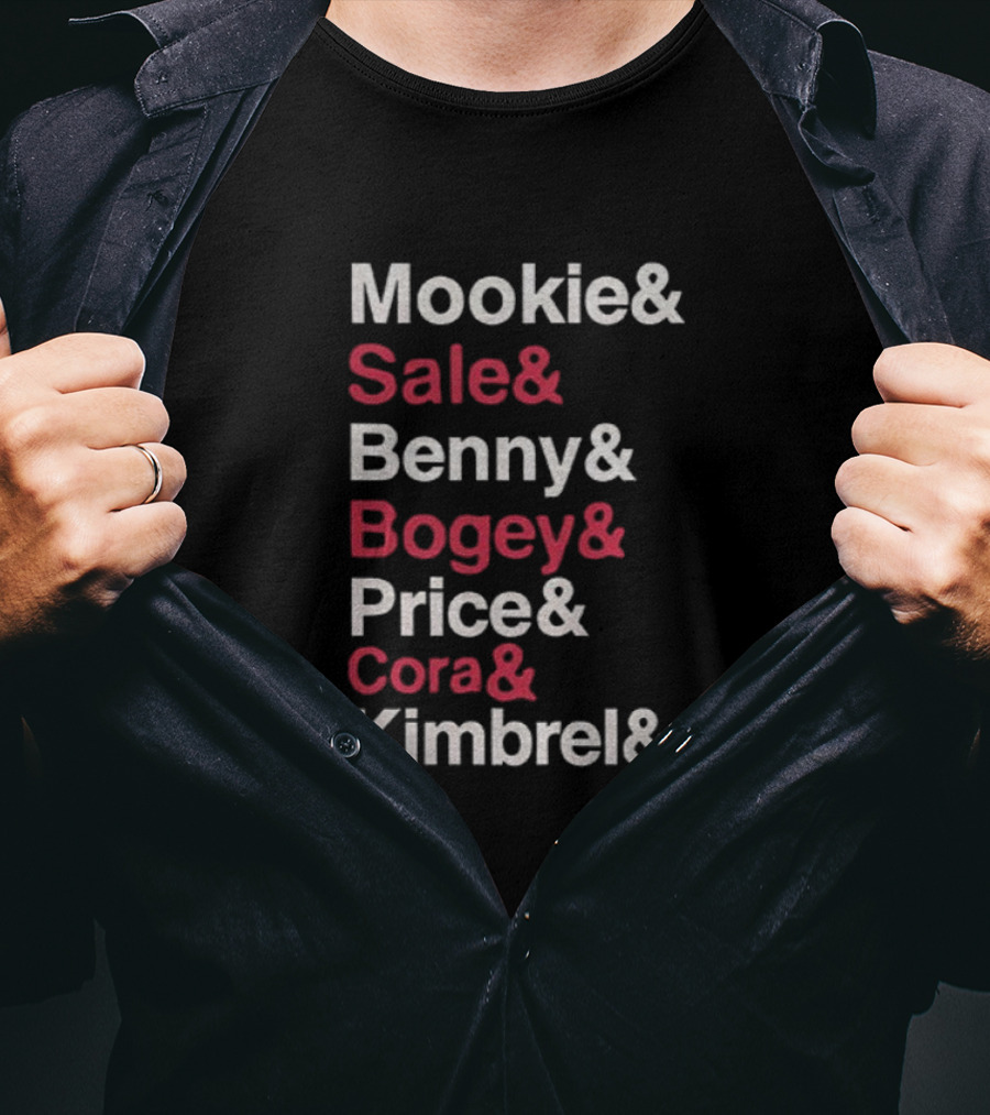 Mookie Sale Benny Bogey Price Cora Kimbrel JD Team Roster Collaboration T-Shirt