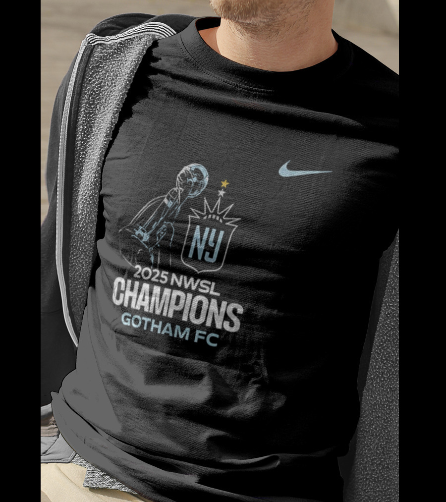 2025 NWSL Champions NJ Gotham FC New Jersey Soccer Victory T-Shirt