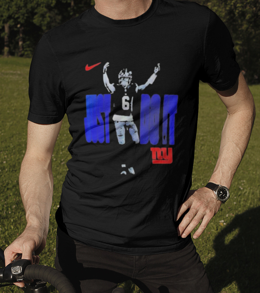 Jaxson Dart New York Giants Nike Just Do It 61 NY T-Shirt