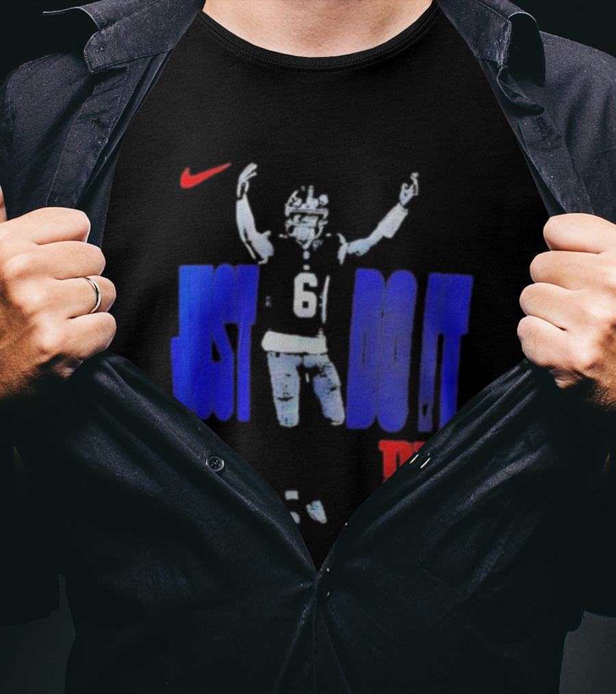 Jaxson Dart New York Giants Nike Just Do It 61 NY T-Shirt