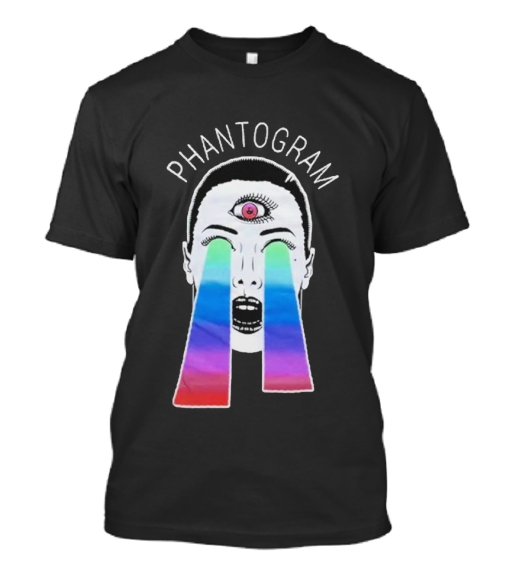 Phantogram Psychedelic Laser Eyes Third Eye Design T-Shirt