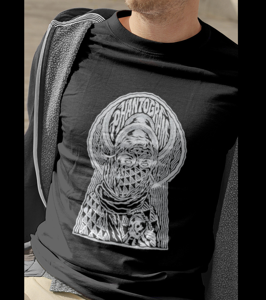 Phantogram Tom Newell Triangular Pattern Optical Illusion T-Shirt
