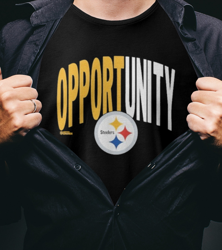 Pittsburgh Steelers Opportunity Inspire Change NFL Logo T-Shirt