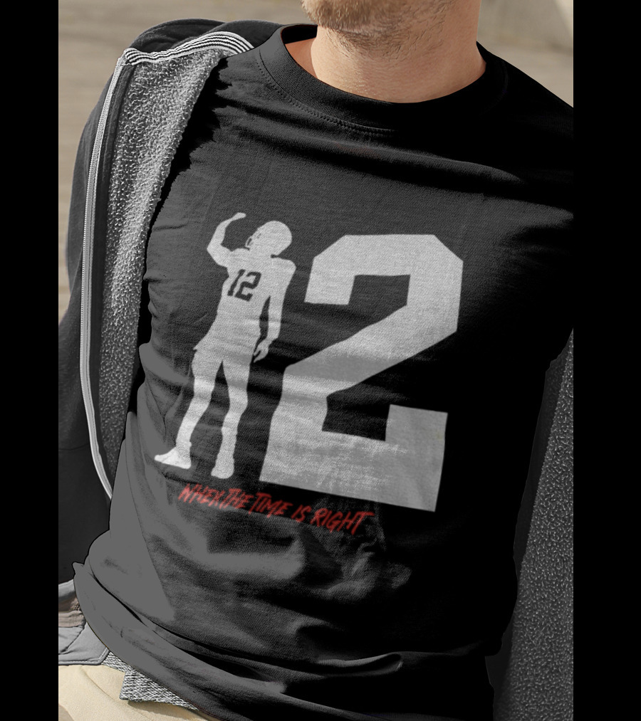 Shedeur Sanders 12 Cleveland Browns When The Time Is Right NFL Football 2025 T-Shirt