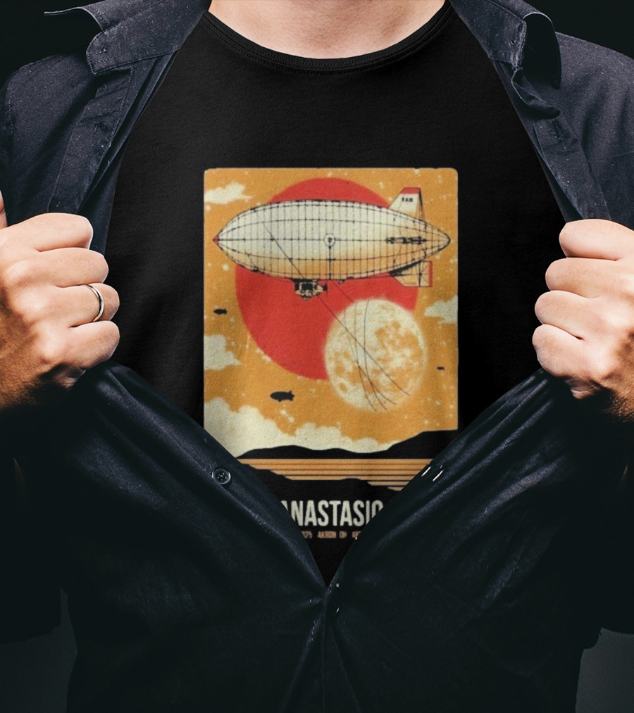 Trey Anastasio Band Akron Civic Theatre Nov 23 2025 Vintage Blimp And Moon Design T-Shirt