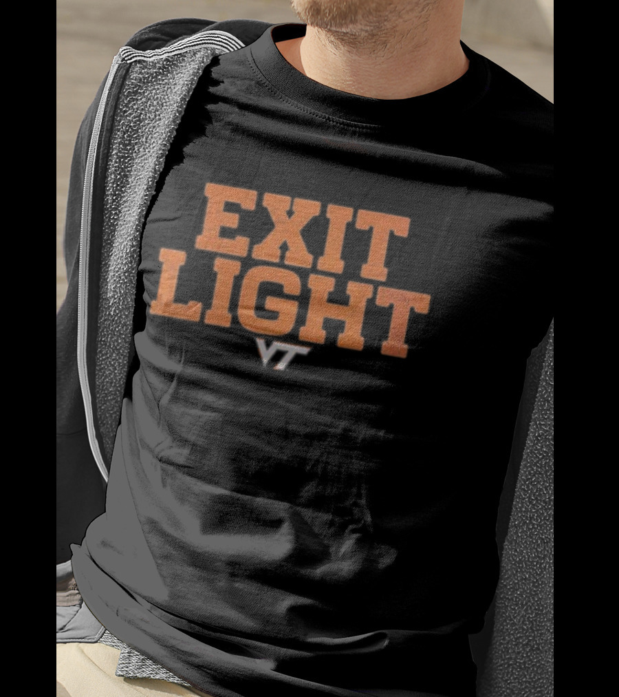 Virginia Tech Hokies Exit Light VT Enter Night Slogan T-Shirt